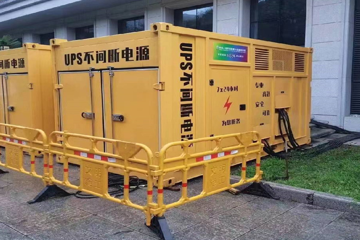 赣榆发电机租赁施工现场