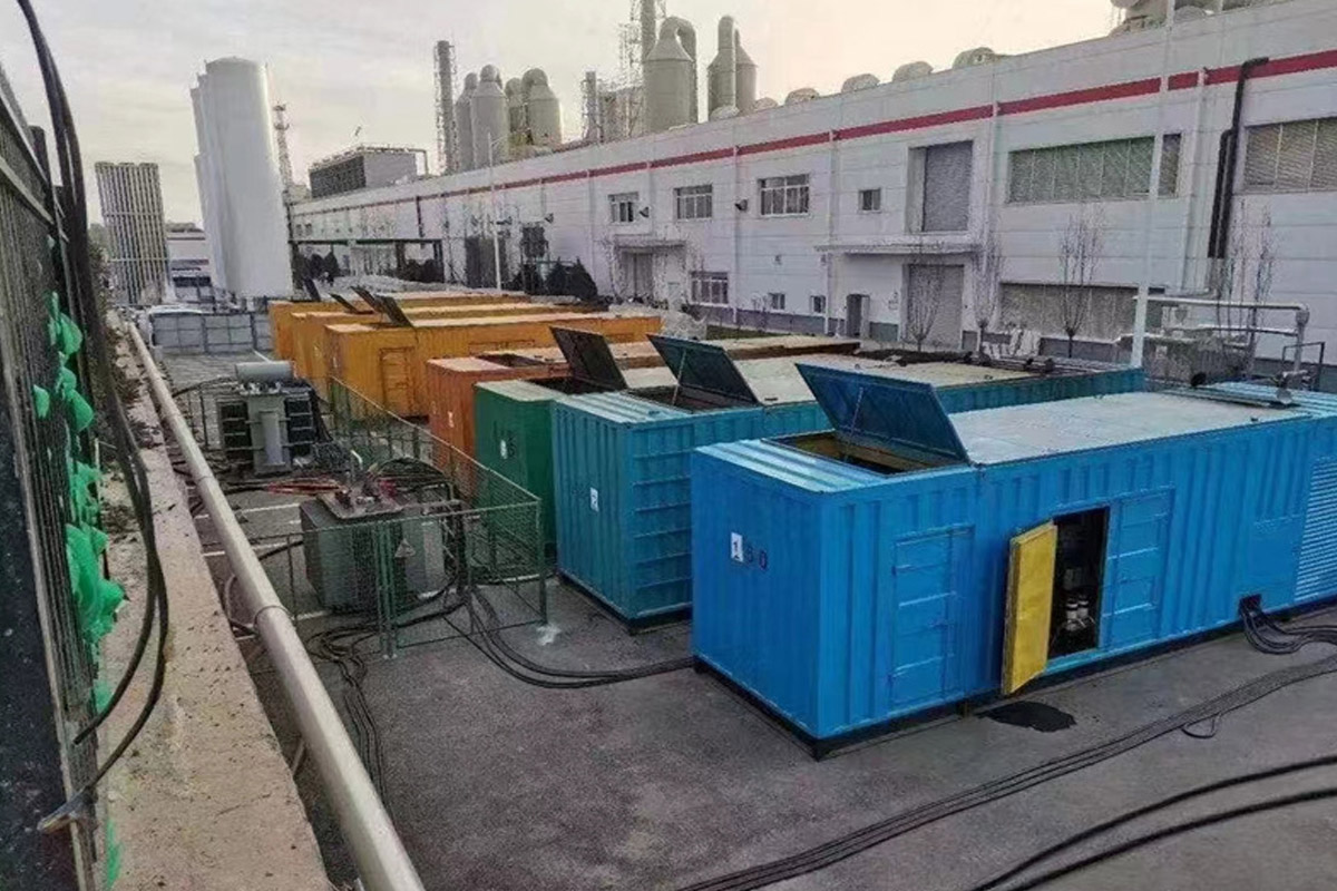赣榆发电机租赁施工现场